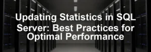 Featured image for Updating Statistics in SQL Server: Best Practices for Optimal Performance