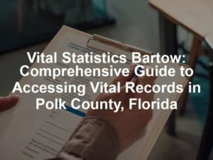 Featured image for Vital Statistics Bartow: Comprehensive Guide to Accessing Vital Records in Polk County, Florida