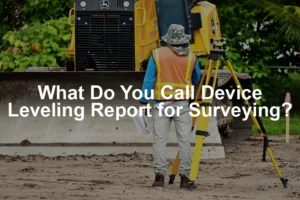 Featured image for What Do You Call Device Leveling Report for Surveying?