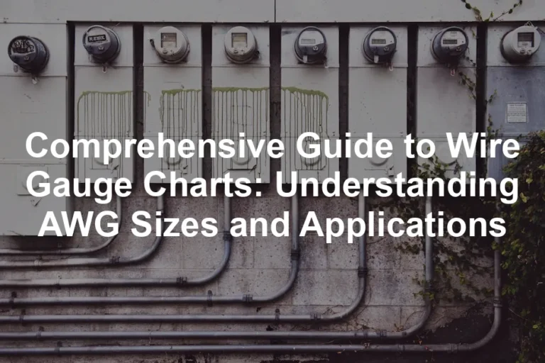 Featured image for Comprehensive Guide to Wire Gauge Charts: Understanding AWG Sizes and Applications