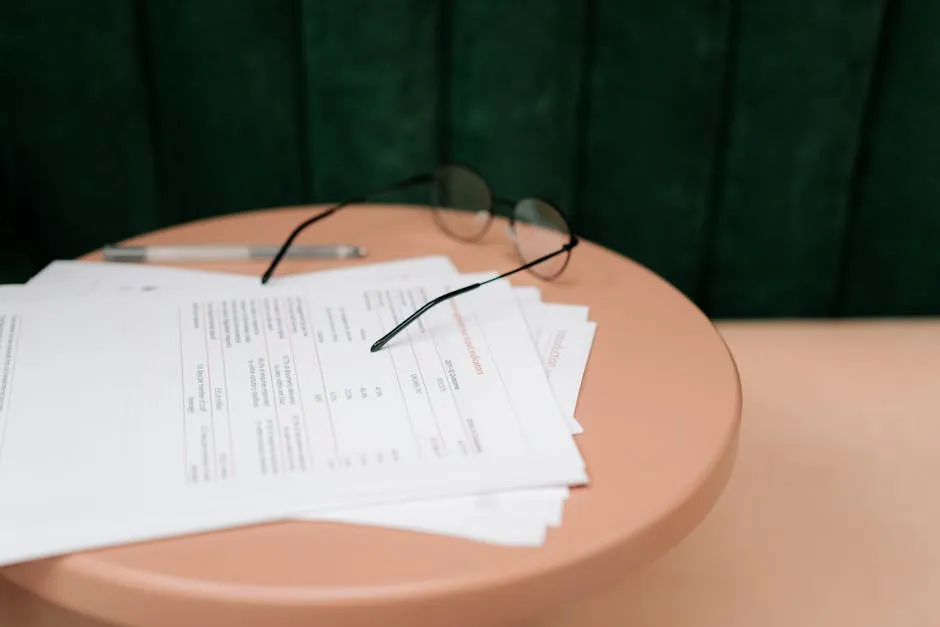 Documents on a Round Table