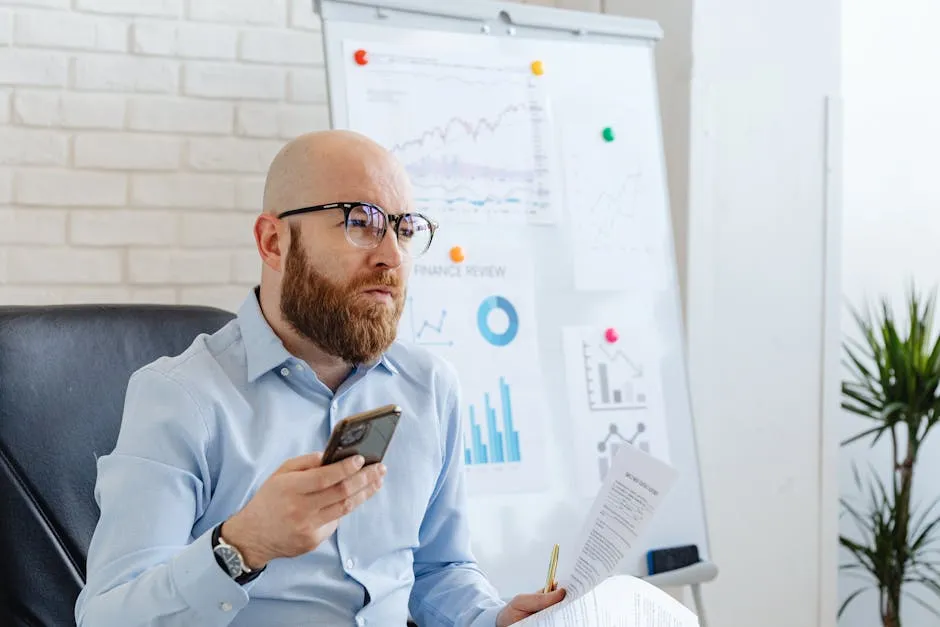 Man Working in an Office 