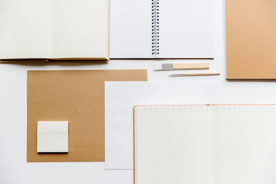 Overhead Shot of Notebooks and Planners