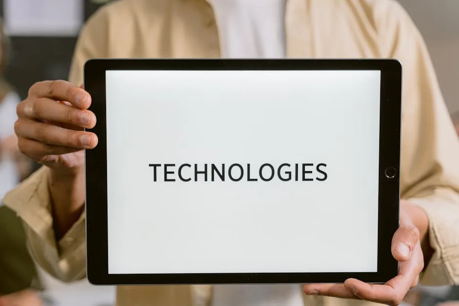 Technologies on a Tablet Computer Screen 