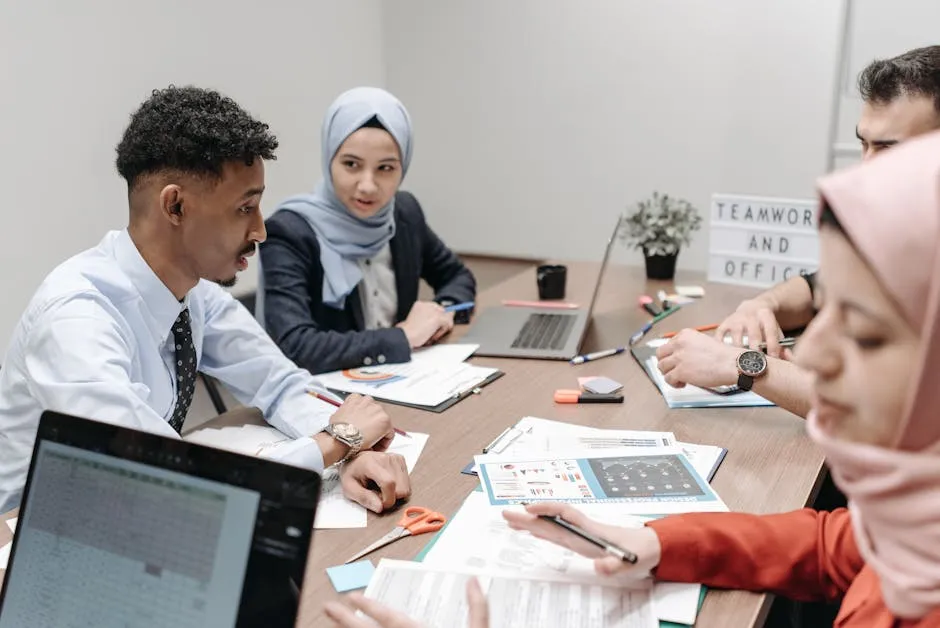 A People Working Together in the Office