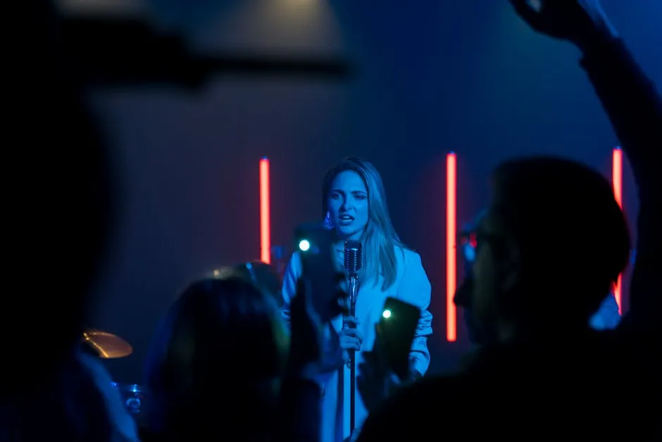 People Enjoying Themselves at a Concert in a Club 