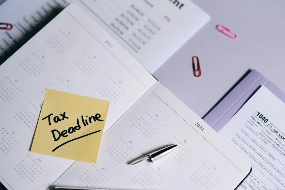 A Handwritten Note on a Calendar Planner