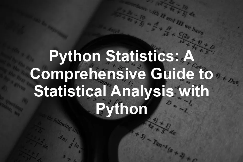 Featured image for Python Statistics: A Comprehensive Guide to Statistical Analysis with Python