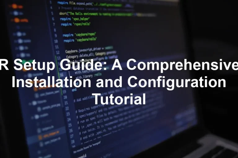 Featured image for R Setup Guide: A Comprehensive Installation and Configuration Tutorial