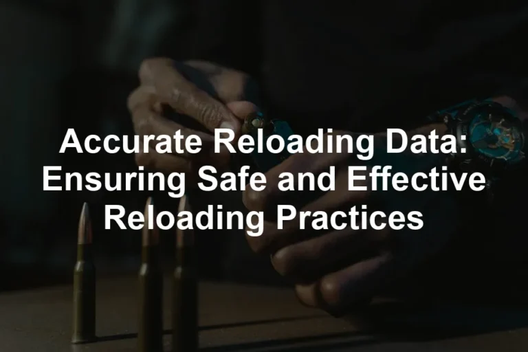 Featured image for Accurate Reloading Data: Ensuring Safe and Effective Reloading Practices