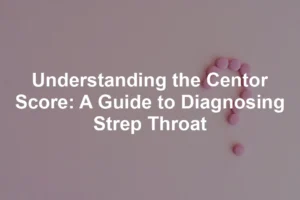 Featured image for Understanding the Centor Score: A Guide to Diagnosing Strep Throat