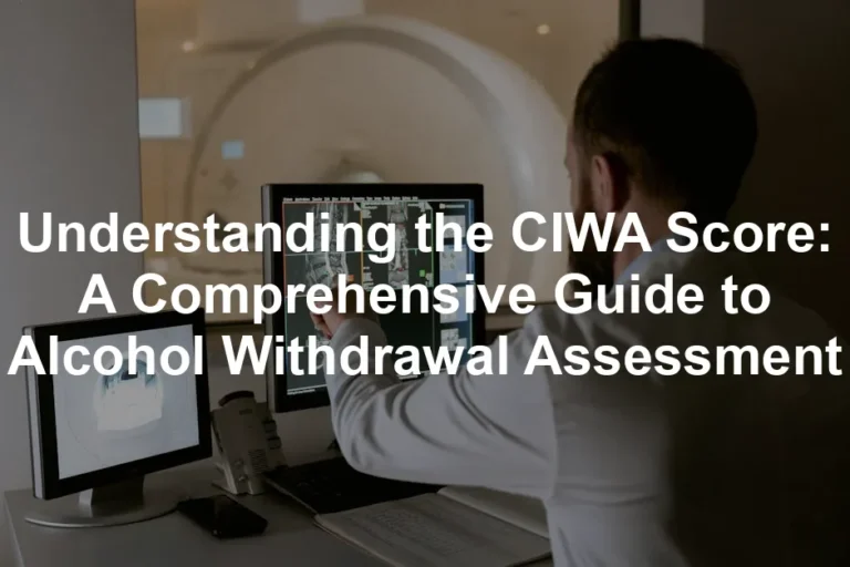 Featured image for Understanding the CIWA Score: A Comprehensive Guide to Alcohol Withdrawal Assessment