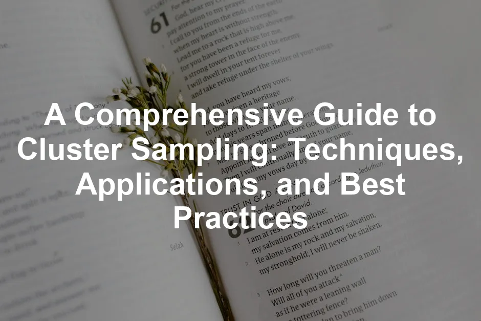 Featured image for A Comprehensive Guide to Cluster Sampling: Techniques, Applications, and Best Practices