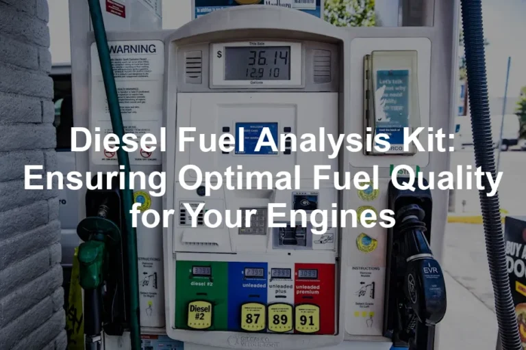 Featured image for Diesel Fuel Analysis Kit: Ensuring Optimal Fuel Quality for Your Engines