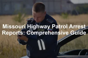 Featured image for Missouri Highway Patrol Arrest Reports: Comprehensive Guide