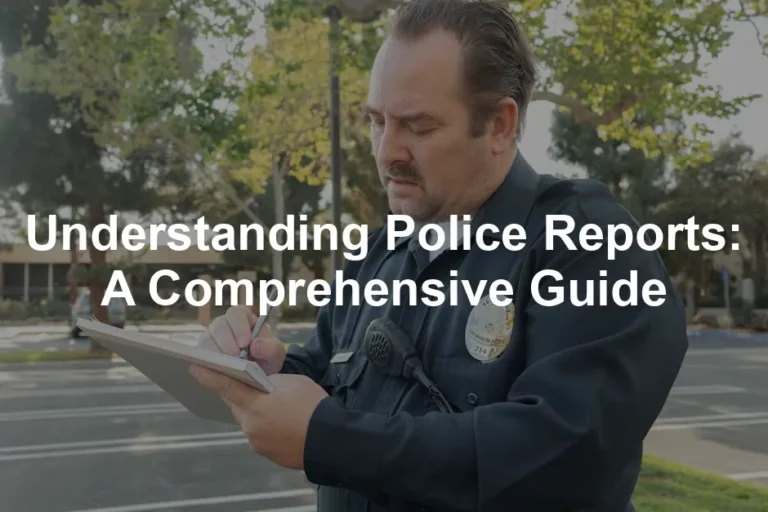 Featured image for Understanding Police Reports: A Comprehensive Guide