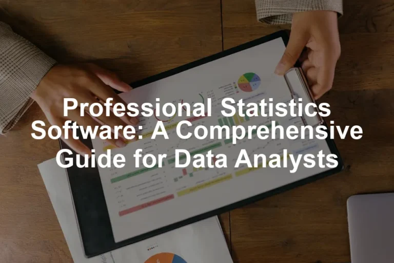 Featured image for Professional Statistics Software: A Comprehensive Guide for Data Analysts