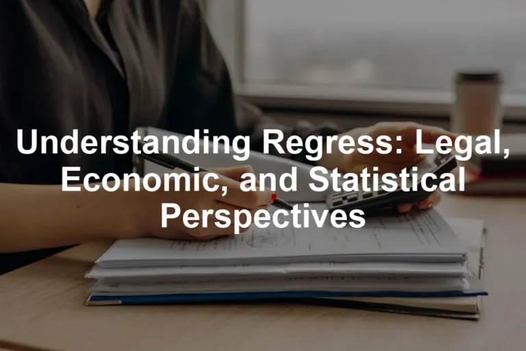 Featured image for Understanding Regress: Legal, Economic, and Statistical Perspectives