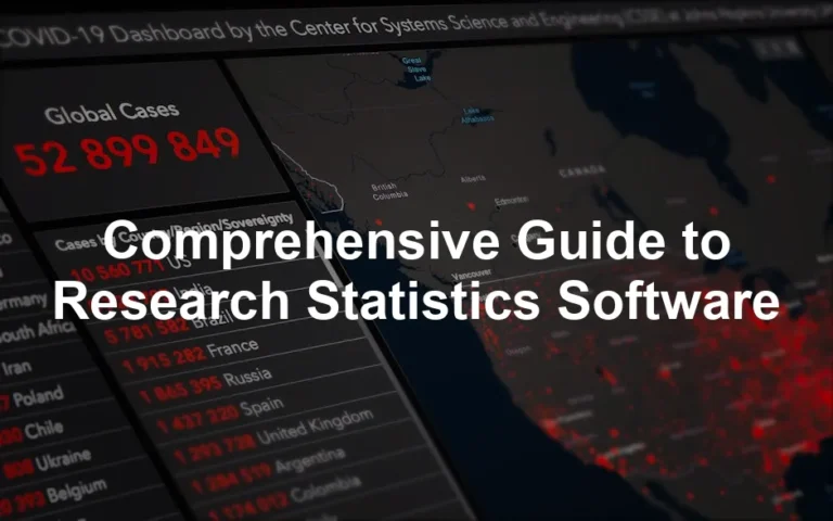 Featured image for Comprehensive Guide to Research Statistics Software