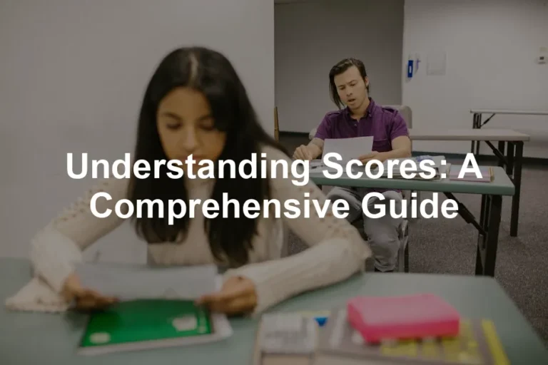 Featured image for Understanding Scores: A Comprehensive Guide