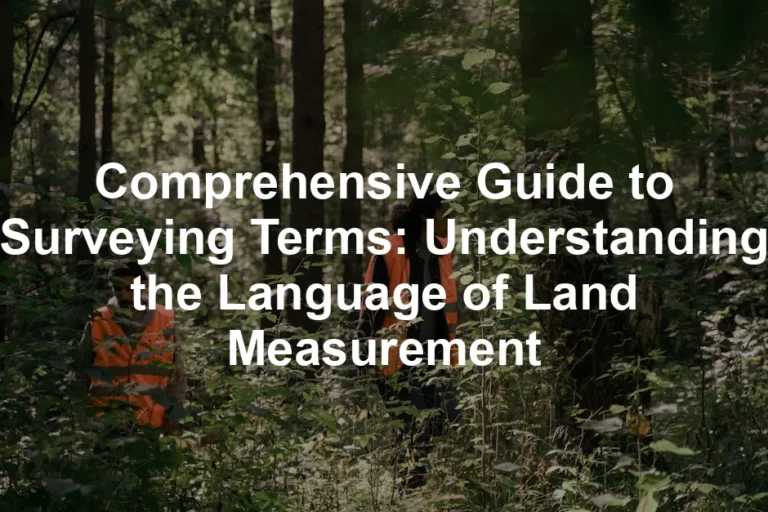 Featured image for Comprehensive Guide to Surveying Terms: Understanding the Language of Land Measurement