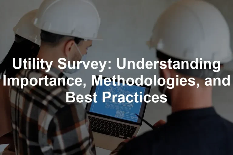 Featured image for Utility Survey: Understanding Importance, Methodologies, and Best Practices