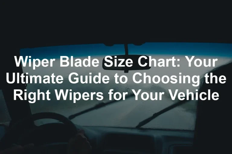 Featured image for Wiper Blade Size Chart: Your Ultimate Guide to Choosing the Right Wipers for Your Vehicle